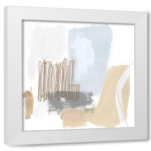 Overture I White Modern Wood Framed Art Print by Vess, June Erica