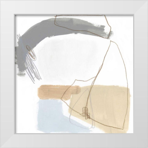 Overture II White Modern Wood Framed Art Print by Vess, June Erica