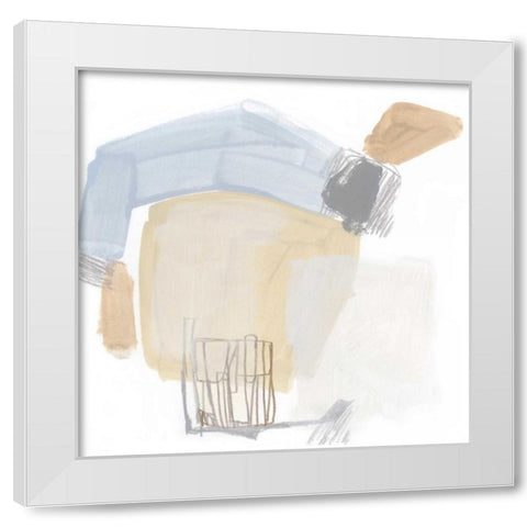 Overture IV White Modern Wood Framed Art Print by Vess, June Erica
