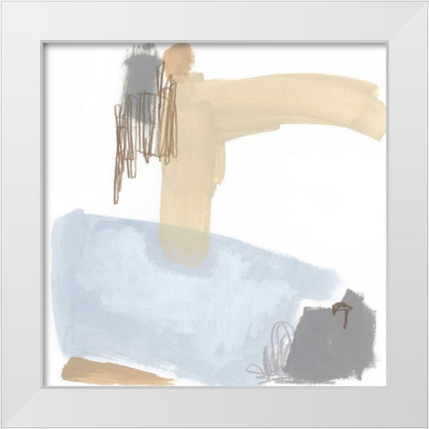 Overture VII White Modern Wood Framed Art Print by Vess, June Erica