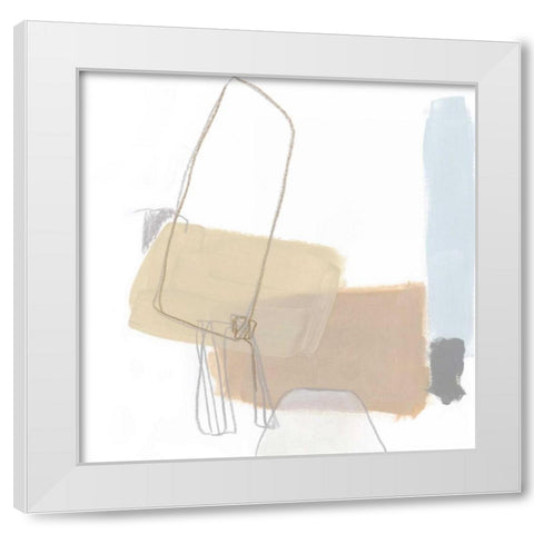 Overture VIII White Modern Wood Framed Art Print by Vess, June Erica