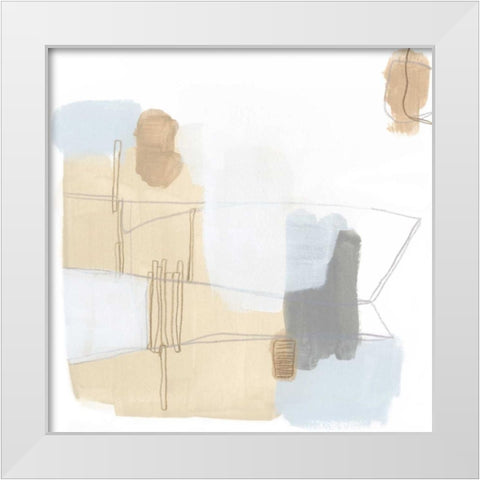 Overture IX White Modern Wood Framed Art Print by Vess, June Erica