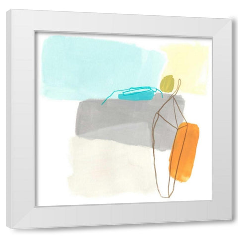 Adagio III White Modern Wood Framed Art Print by Vess, June Erica