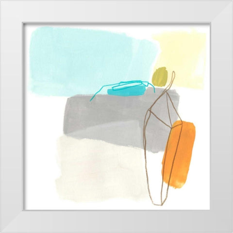 Adagio III White Modern Wood Framed Art Print by Vess, June Erica