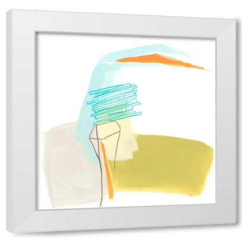 Adagio V White Modern Wood Framed Art Print by Vess, June Erica