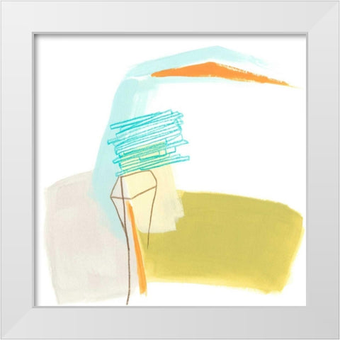 Adagio V White Modern Wood Framed Art Print by Vess, June Erica