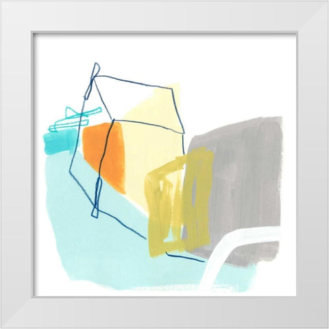 Adagio VI White Modern Wood Framed Art Print by Vess, June Erica