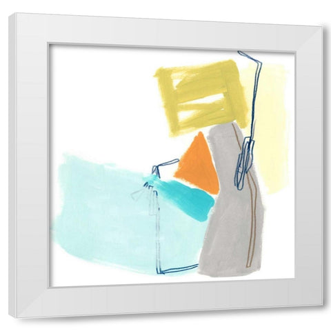 Adagio VII White Modern Wood Framed Art Print by Vess, June Erica