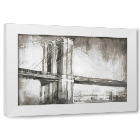 Historic Suspension Bridge II White Modern Wood Framed Art Print by Harper, Ethan