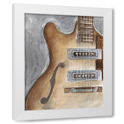 Watercolor Instrument Study I White Modern Wood Framed Art Print by Harper, Ethan