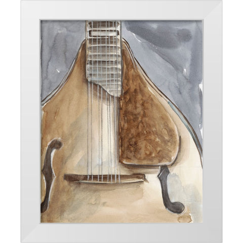 Watercolor Instrument Study II White Modern Wood Framed Art Print by Harper, Ethan