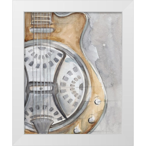 Watercolor Instrument Study III White Modern Wood Framed Art Print by Harper, Ethan
