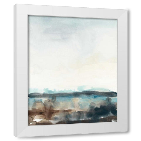 Horizon Flow II White Modern Wood Framed Art Print by Vess, June Erica