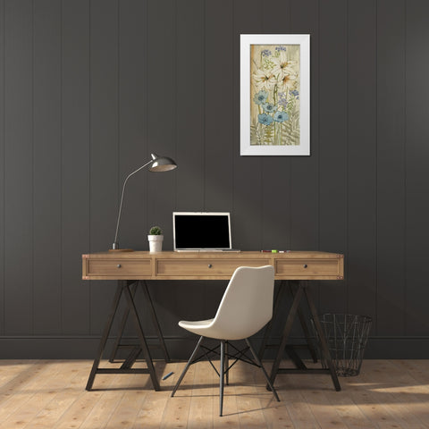 Lily Chinoiserie I White Modern Wood Framed Art Print by OToole, Tim