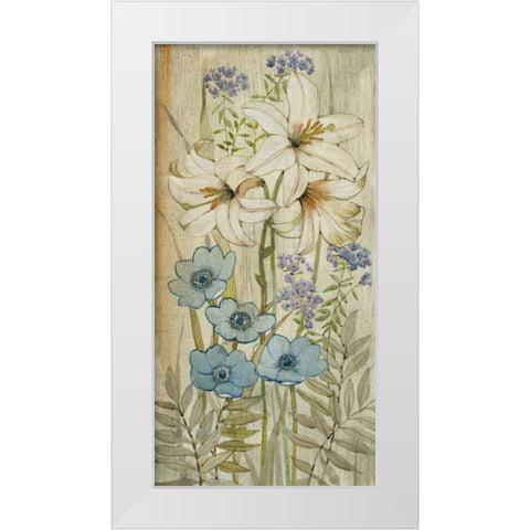 Lily Chinoiserie I White Modern Wood Framed Art Print by OToole, Tim