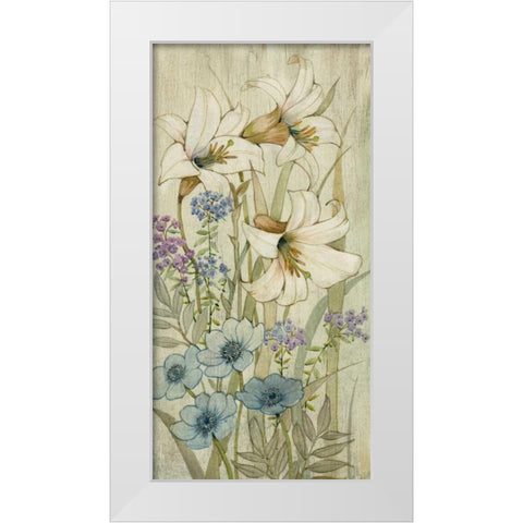 Lily Chinoiserie II White Modern Wood Framed Art Print by OToole, Tim