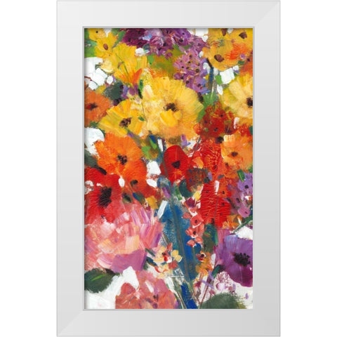 Fresh Floral II White Modern Wood Framed Art Print by OToole, Tim