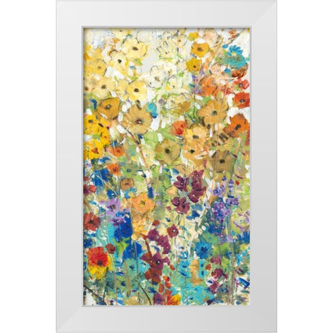 Meadow Floral I White Modern Wood Framed Art Print by OToole, Tim