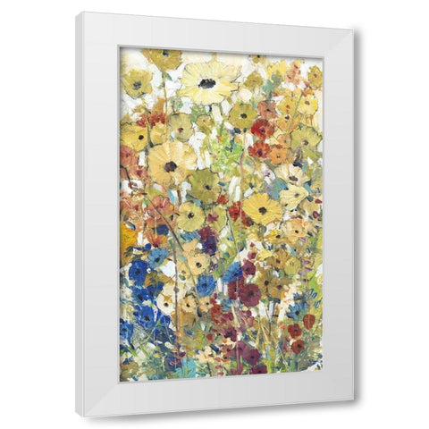 Meadow Floral II White Modern Wood Framed Art Print by OToole, Tim