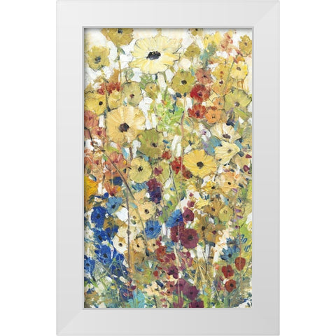 Meadow Floral II White Modern Wood Framed Art Print by OToole, Tim