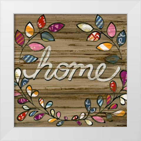Love and Laughter IV White Modern Wood Framed Art Print by Vess, June Erica