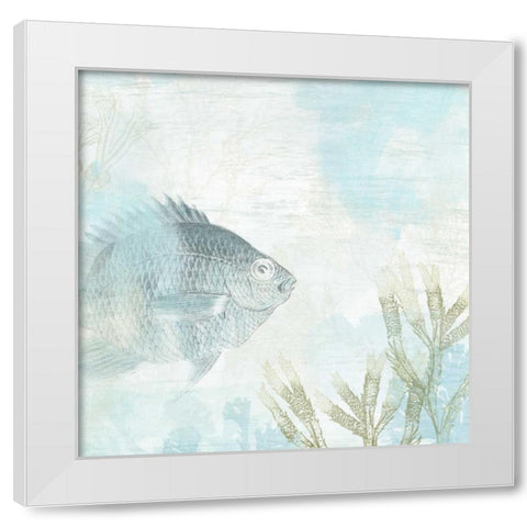 Coastal Fresco I White Modern Wood Framed Art Print by Vess, June Erica