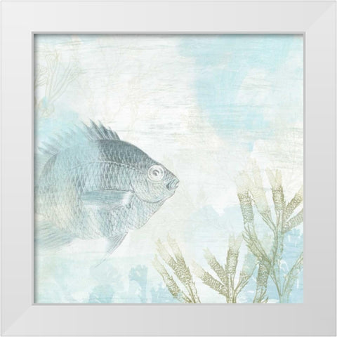 Coastal Fresco I White Modern Wood Framed Art Print by Vess, June Erica