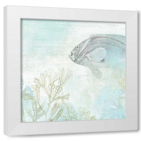 Coastal Fresco II White Modern Wood Framed Art Print by Vess, June Erica