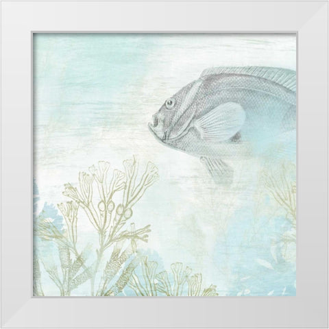 Coastal Fresco II White Modern Wood Framed Art Print by Vess, June Erica