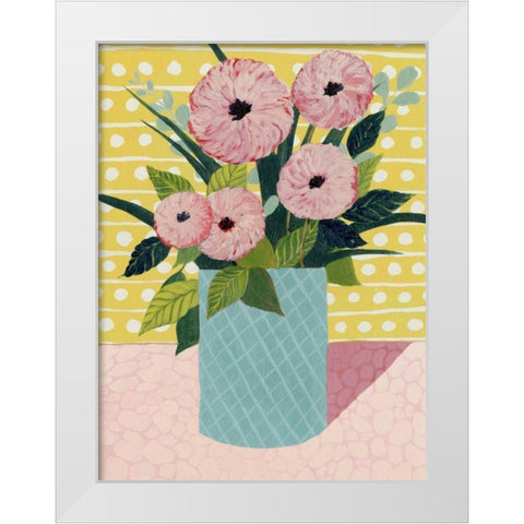 Retro Bouquet II White Modern Wood Framed Art Print by Popp, Grace