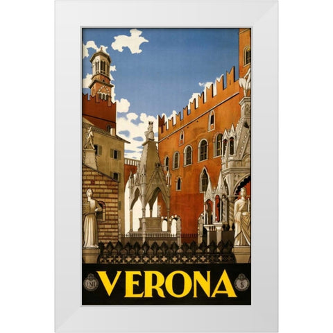 See Verona White Modern Wood Framed Art Print by Studio W