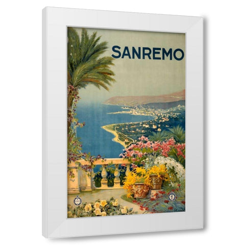 See San Remo White Modern Wood Framed Art Print by Studio W
