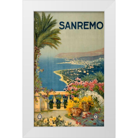 See San Remo White Modern Wood Framed Art Print by Studio W