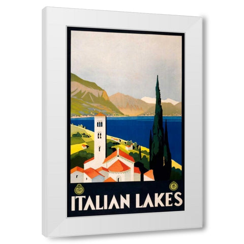 See Italian Lakes White Modern Wood Framed Art Print by Studio W