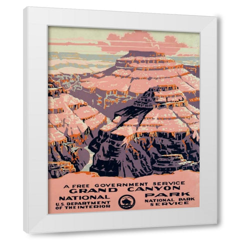 See America VII White Modern Wood Framed Art Print by Studio W