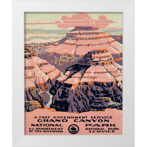 See America VII White Modern Wood Framed Art Print by Studio W