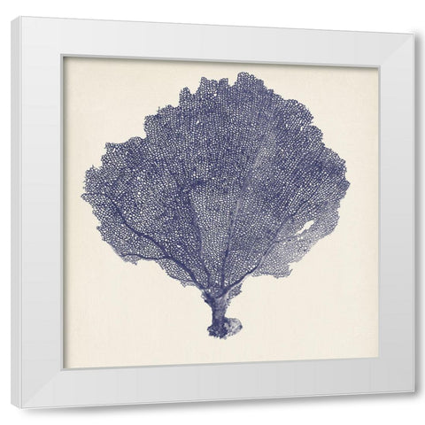 Indigo Seafan II A. White Modern Wood Framed Art Print by Vision Studio