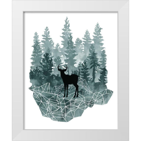 Faceted Animals I White Modern Wood Framed Art Print by McCavitt, Naomi
