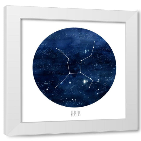Constellation-Persius White Modern Wood Framed Art Print by McCavitt, Naomi