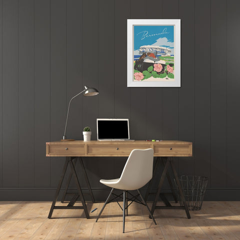 See South America VI White Modern Wood Framed Art Print by Studio W