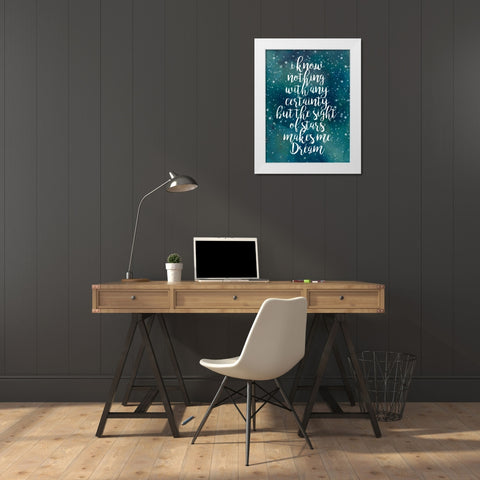 Galaxy Quote II White Modern Wood Framed Art Print by Popp, Grace