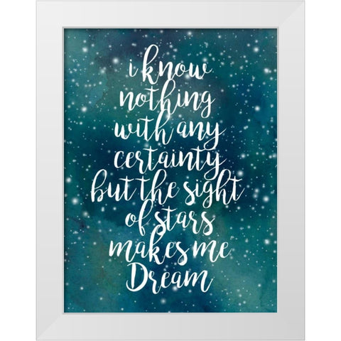 Galaxy Quote II White Modern Wood Framed Art Print by Popp, Grace