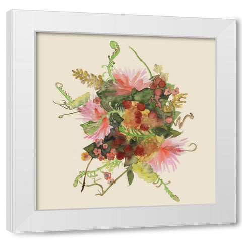 Watercolor Floral Spray II White Modern Wood Framed Art Print by McCavitt, Naomi