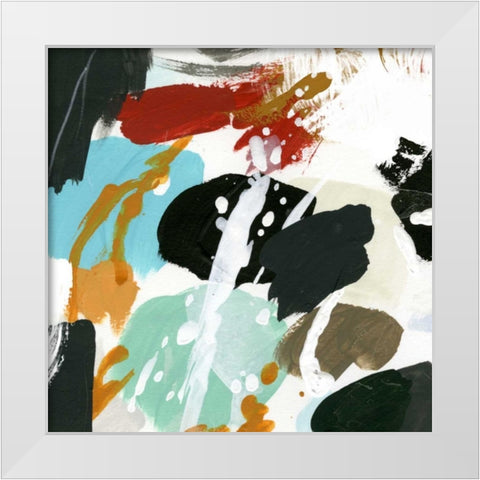 Syncopation I White Modern Wood Framed Art Print by Vess, June Erica
