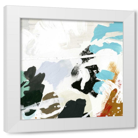 Syncopation III White Modern Wood Framed Art Print by Vess, June Erica