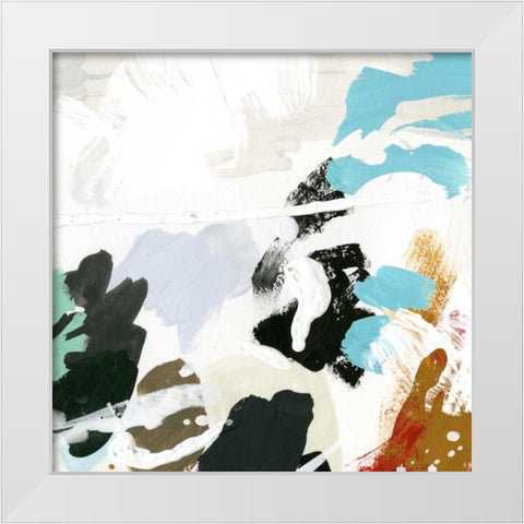 Syncopation III White Modern Wood Framed Art Print by Vess, June Erica