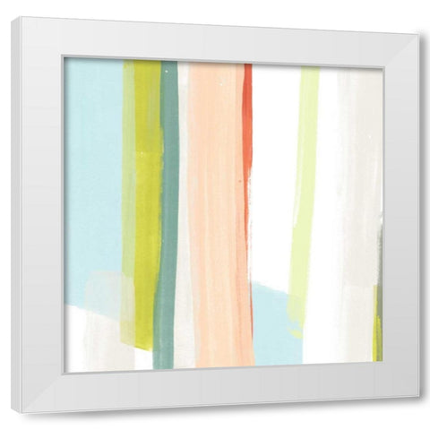 Litmus I White Modern Wood Framed Art Print by Vess, June Erica