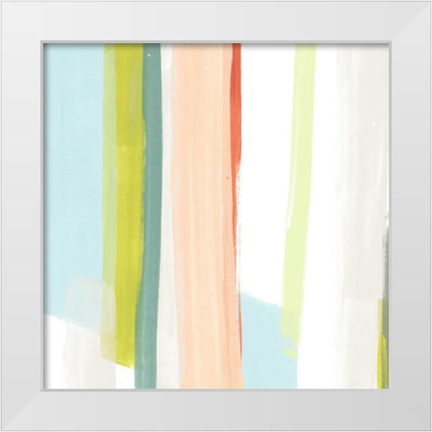 Litmus I White Modern Wood Framed Art Print by Vess, June Erica