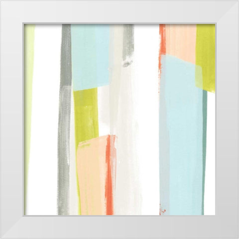 Litmus II White Modern Wood Framed Art Print by Vess, June Erica
