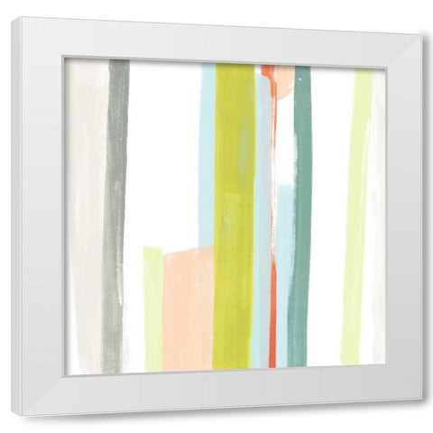 Litmus III White Modern Wood Framed Art Print by Vess, June Erica